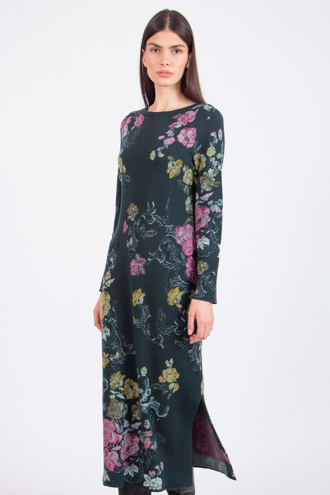 Jacquard-Kleid, Furnishing Florals Muster