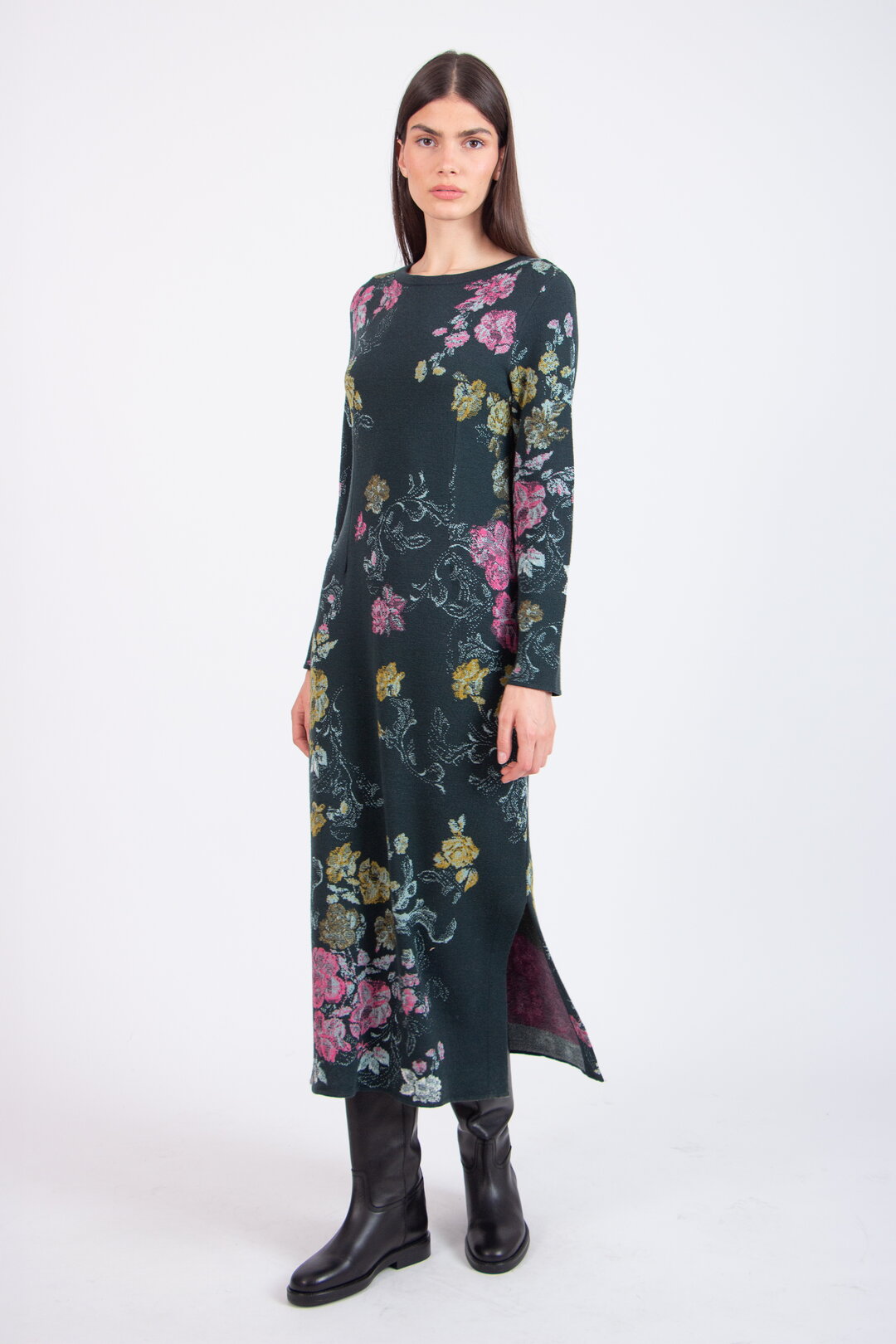 Jacquard-Kleid, Furnishing Florals Muster