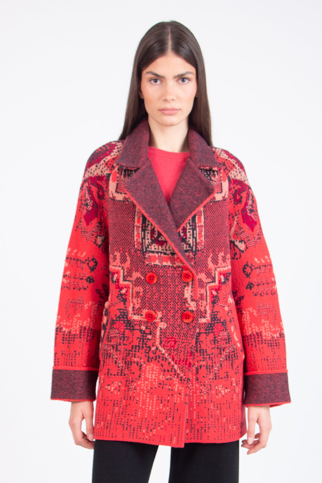 Jacquard-Jacke, Kelim Muster