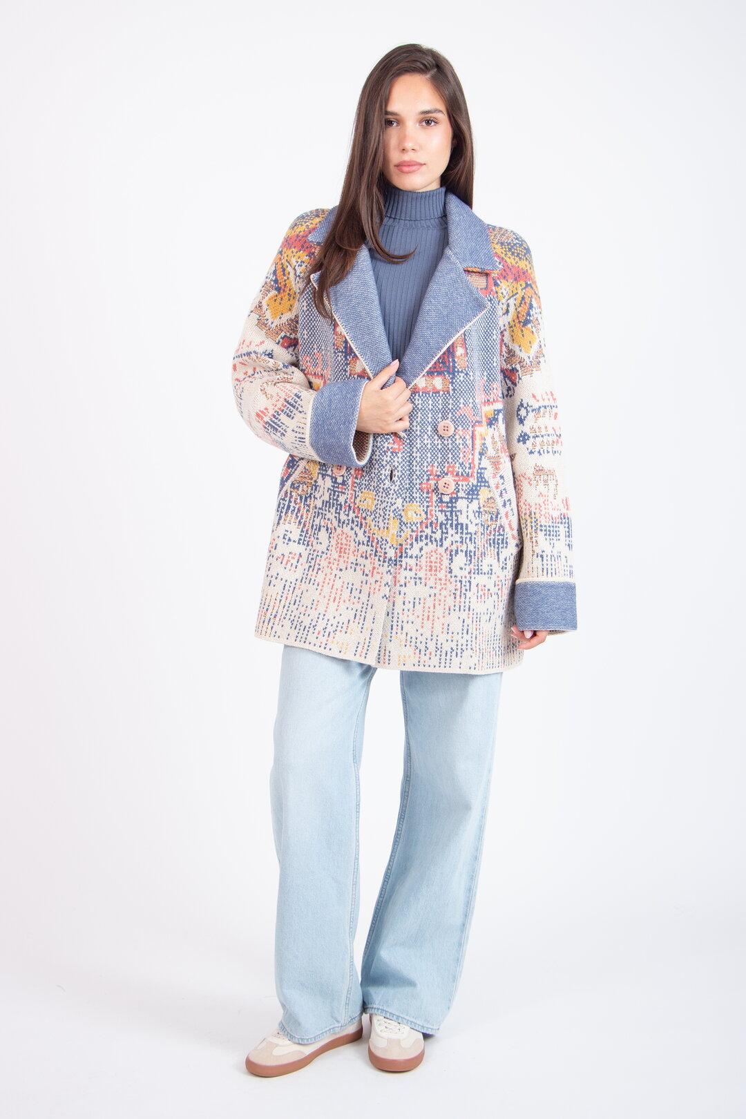 Jacquard-Jacke, Kelim Muster