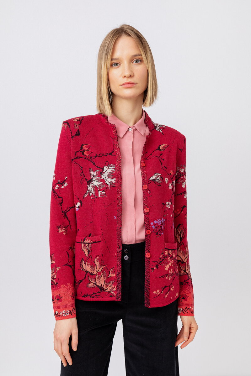 Jacquard Jacket, Cherry Blossom Pattern