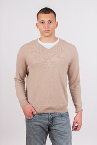 Muški Džemper od mešavine Kašmira sa V-Izrezom