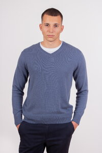 Muški Džemper od mešavine Kašmira sa V-Izrezom