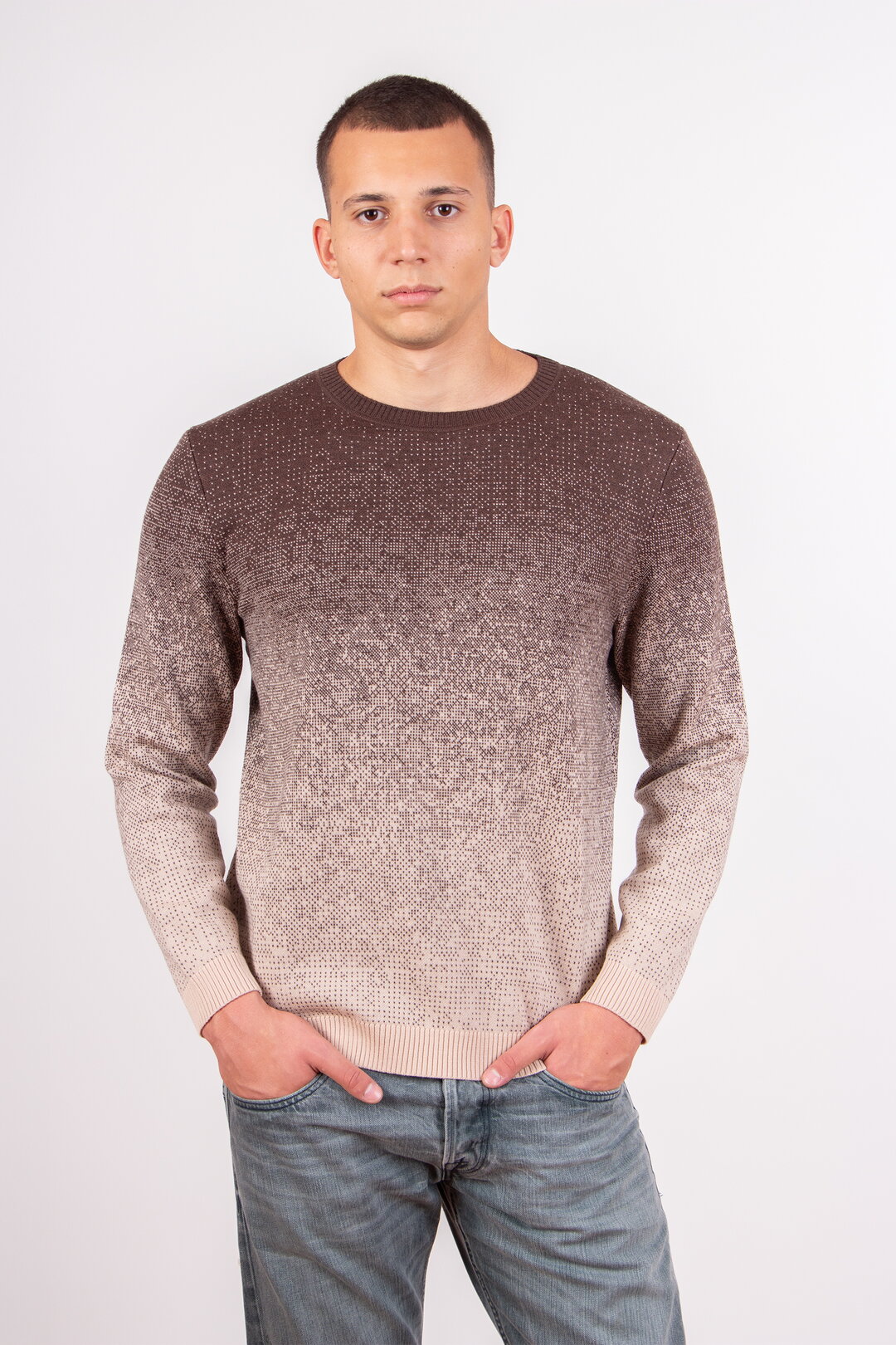Jacquard-Pullover, Murmurationsmuster