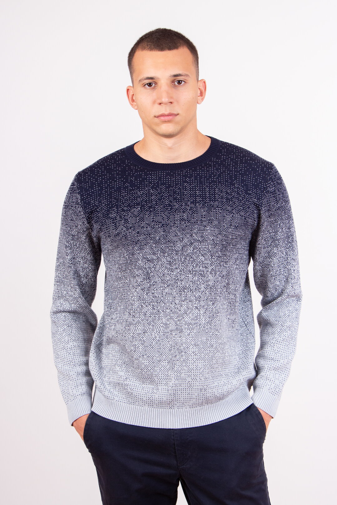 Jacquard-Pullover, Murmurationsmuster