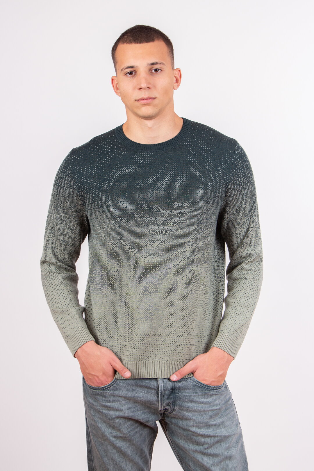 Jacquard-Pullover, Murmurationsmuster