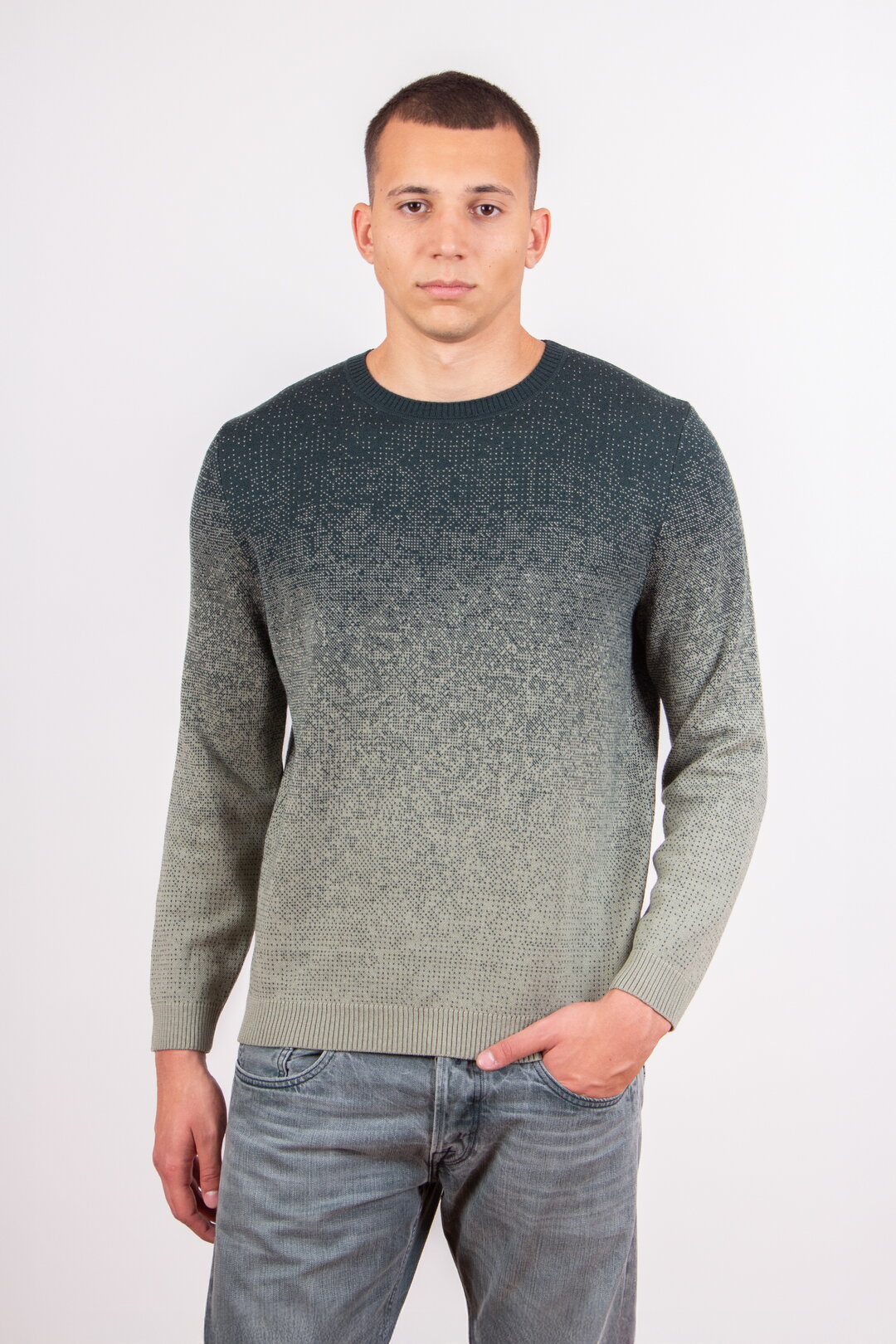 Jacquard-Pullover, Murmurationsmuster