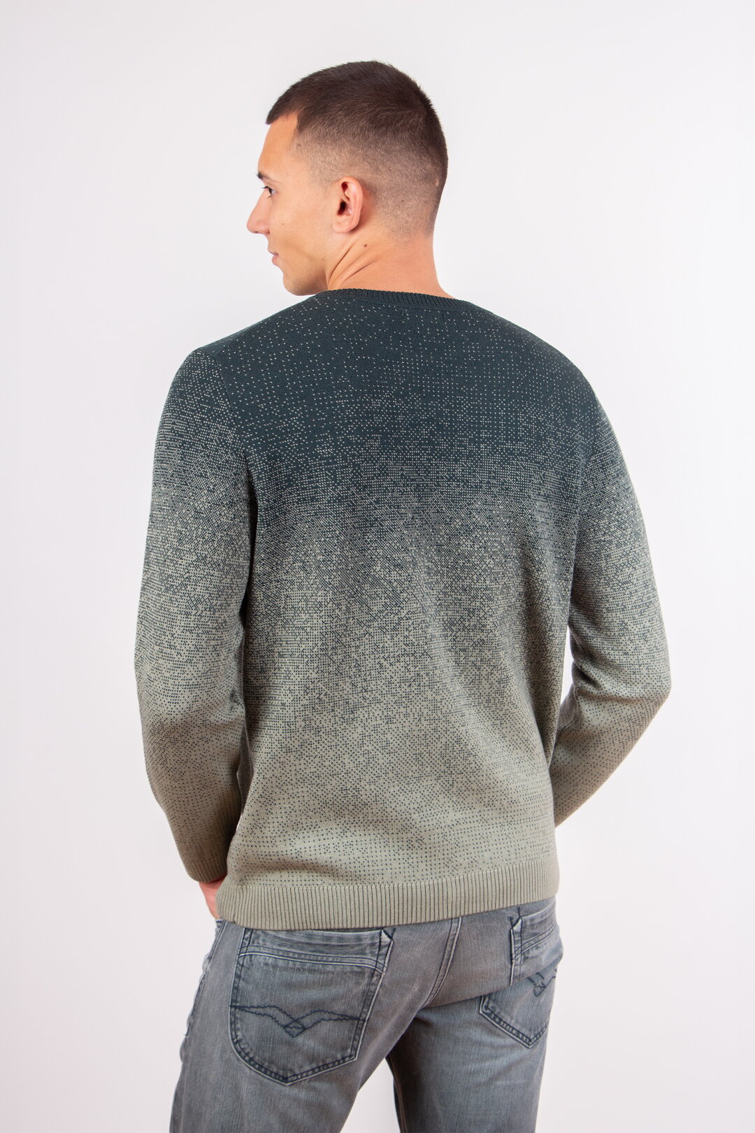 Jacquard-Pullover, Murmurationsmuster