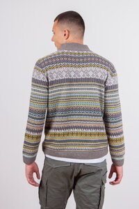 Fair-Isle-Herrenpullover mit Reißverschluss
