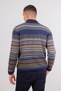 Fair-Isle-Herrenpullover mit Reißverschluss