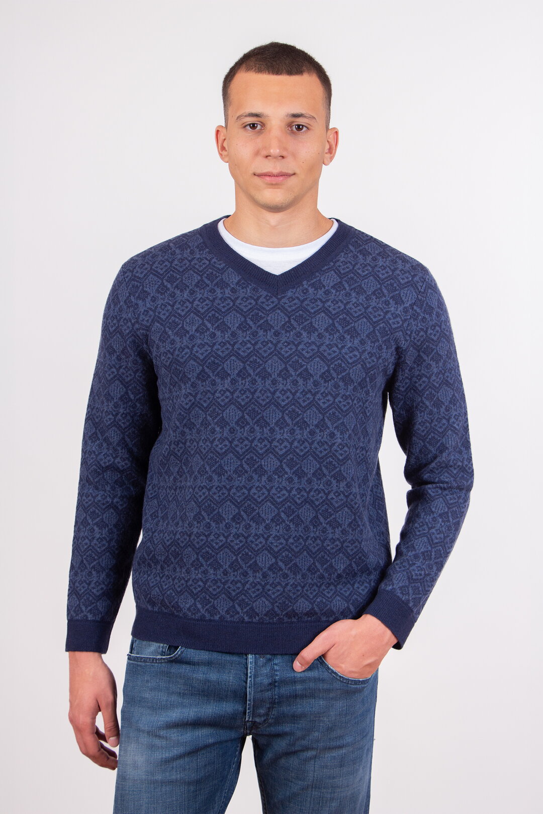Fair-Isle Ton-in-Ton Herrenpullover