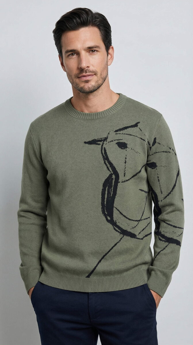 Men's Pullover Skybird - salvia - Pullovers - Ivko Woman