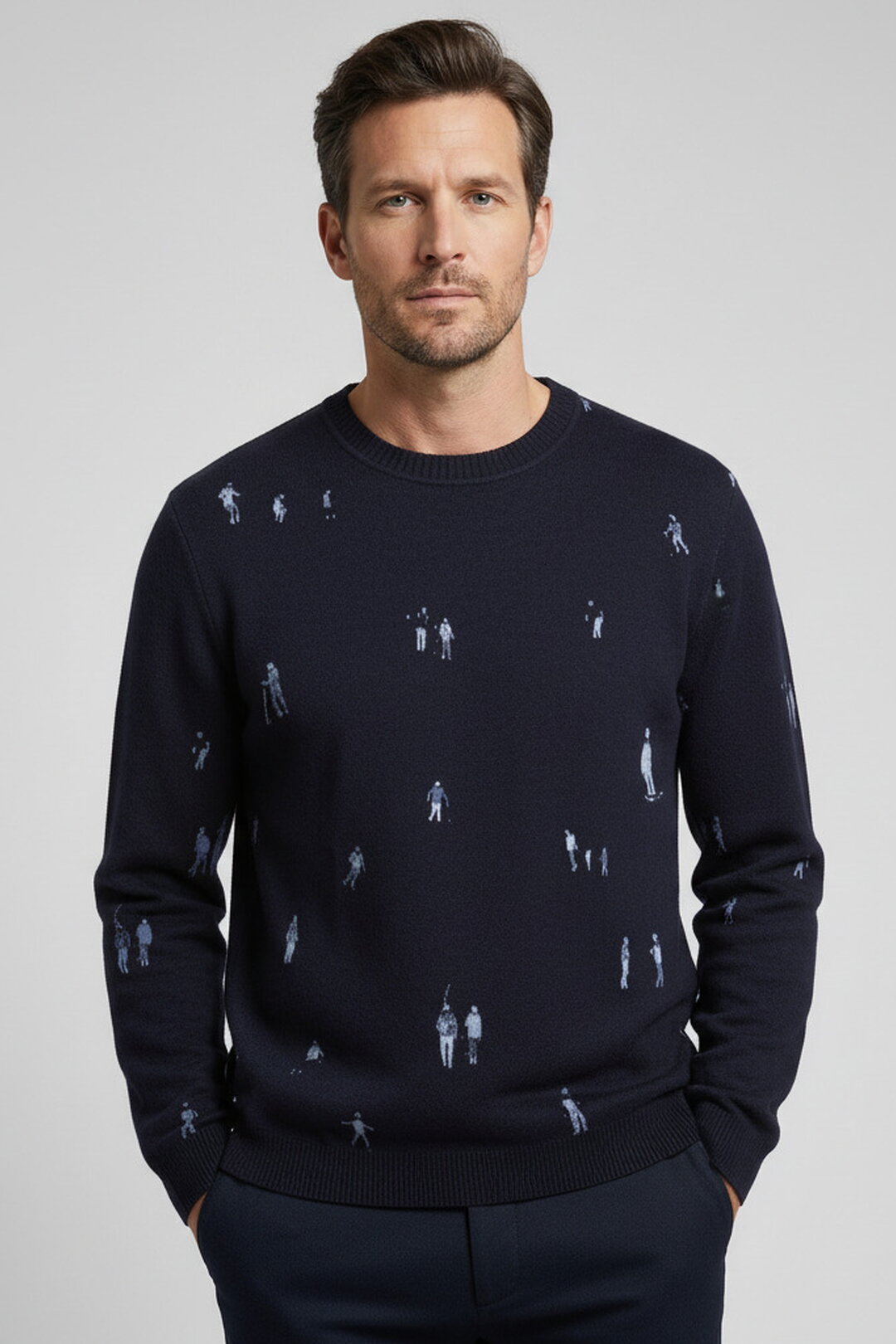Herrenpullover Snowscape Design