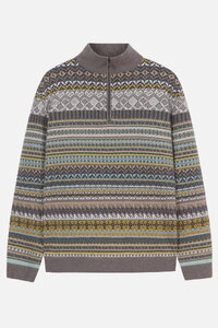 Fair Isle Muški Zip-Up Džemper