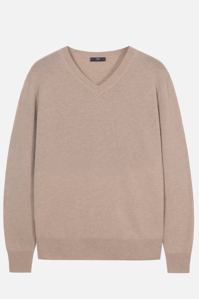 Muški Džemper od mešavine Kašmira sa V-Izrezom