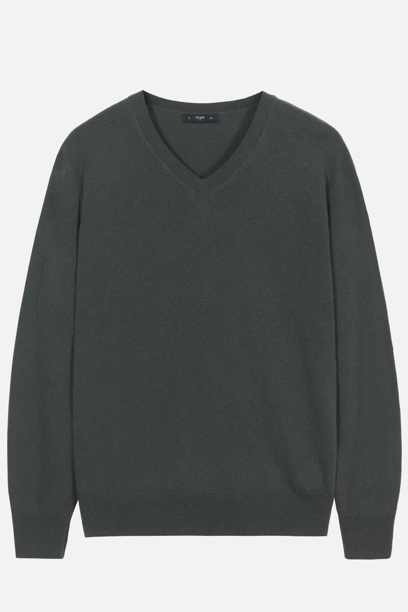 Muški Džemper od mešavine Kašmira sa V-Izrezom