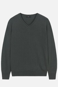 Muški Džemper od mešavine Kašmira sa V-Izrezom