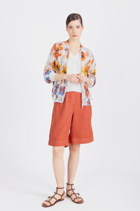 Žakardna Bomber Jakna, Cvetni Motiv