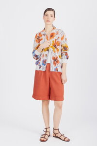 Žakardna Bomber Jakna, Cvetni Motiv