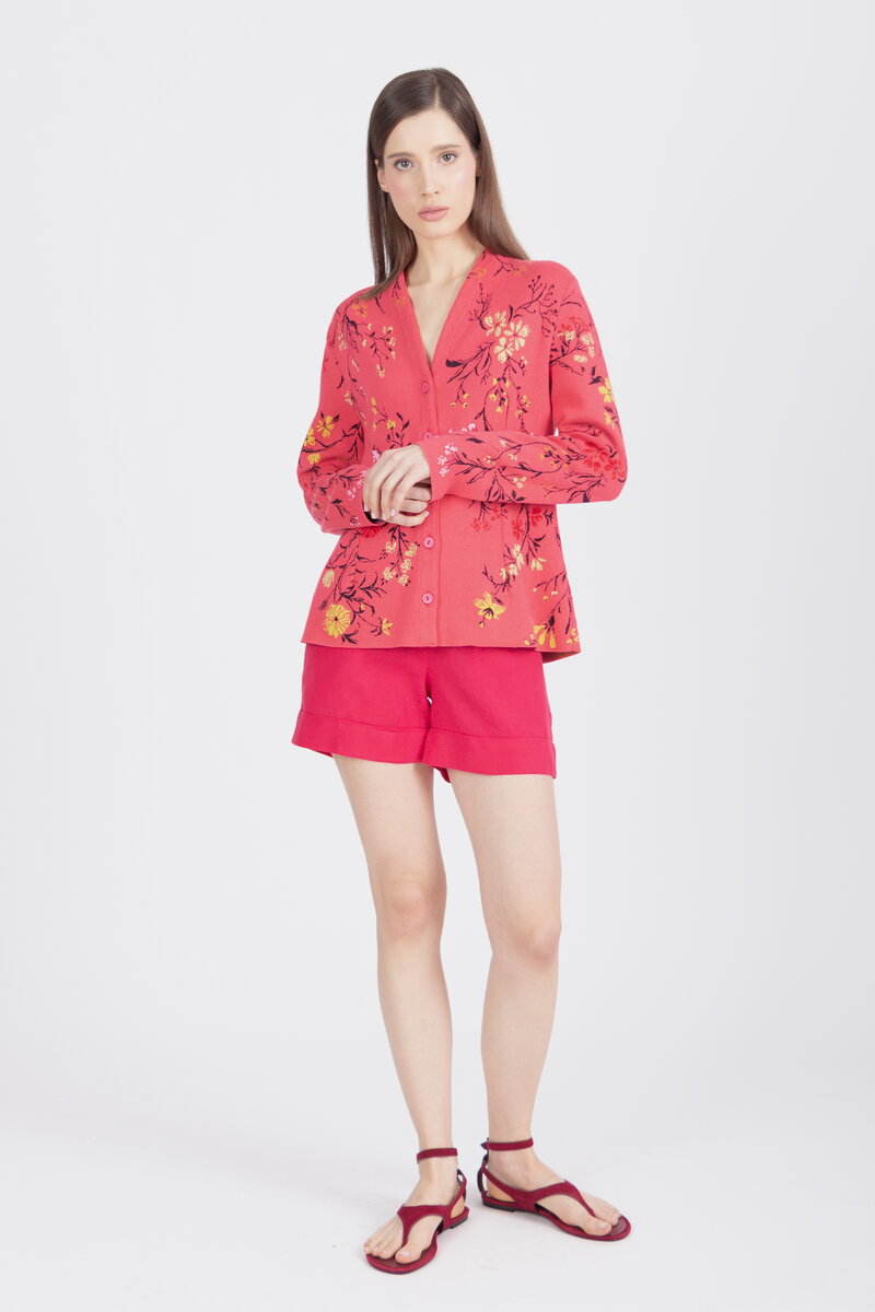 Žakardna Jakna, Cvetni Motiv