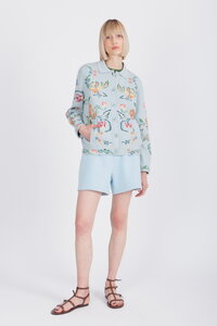 Jacket with Embroidery, Floral Pattern