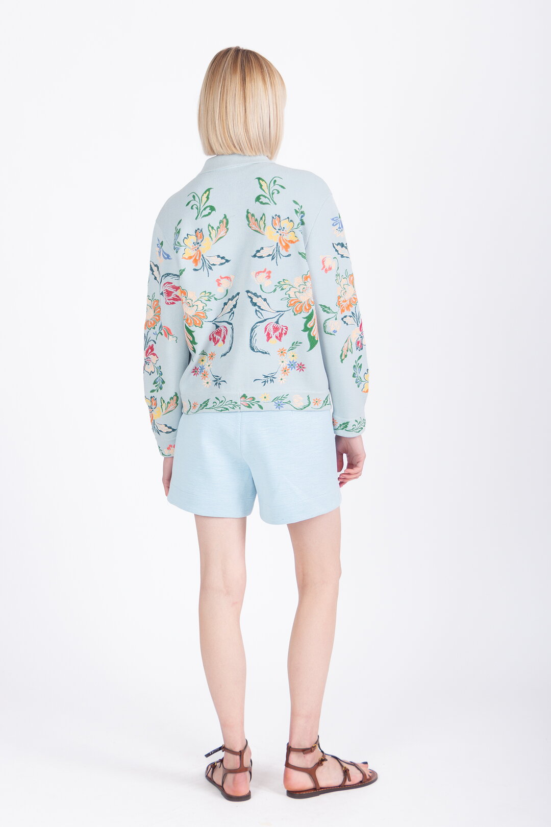 Jacket with Embroidery, Floral Pattern