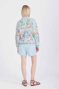 Jacket with Embroidery, Floral Pattern