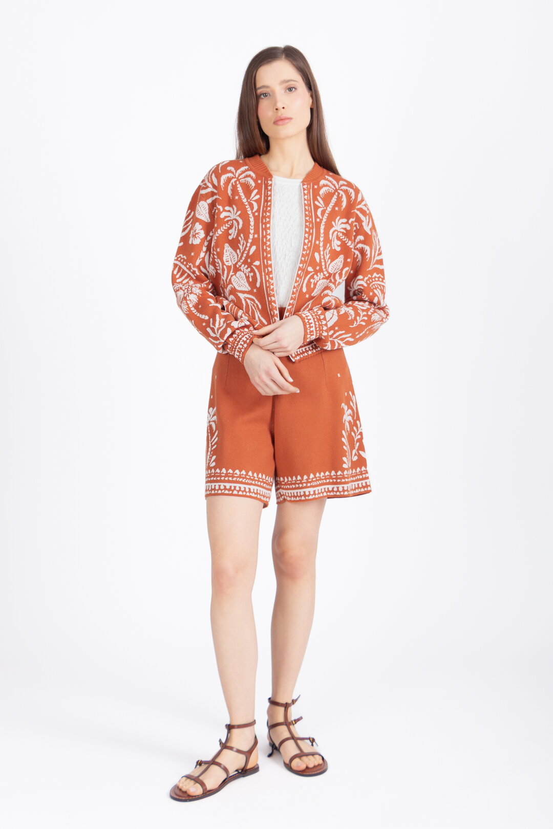 Žakardna Bomber Jakna, Urban Botanik Motiv