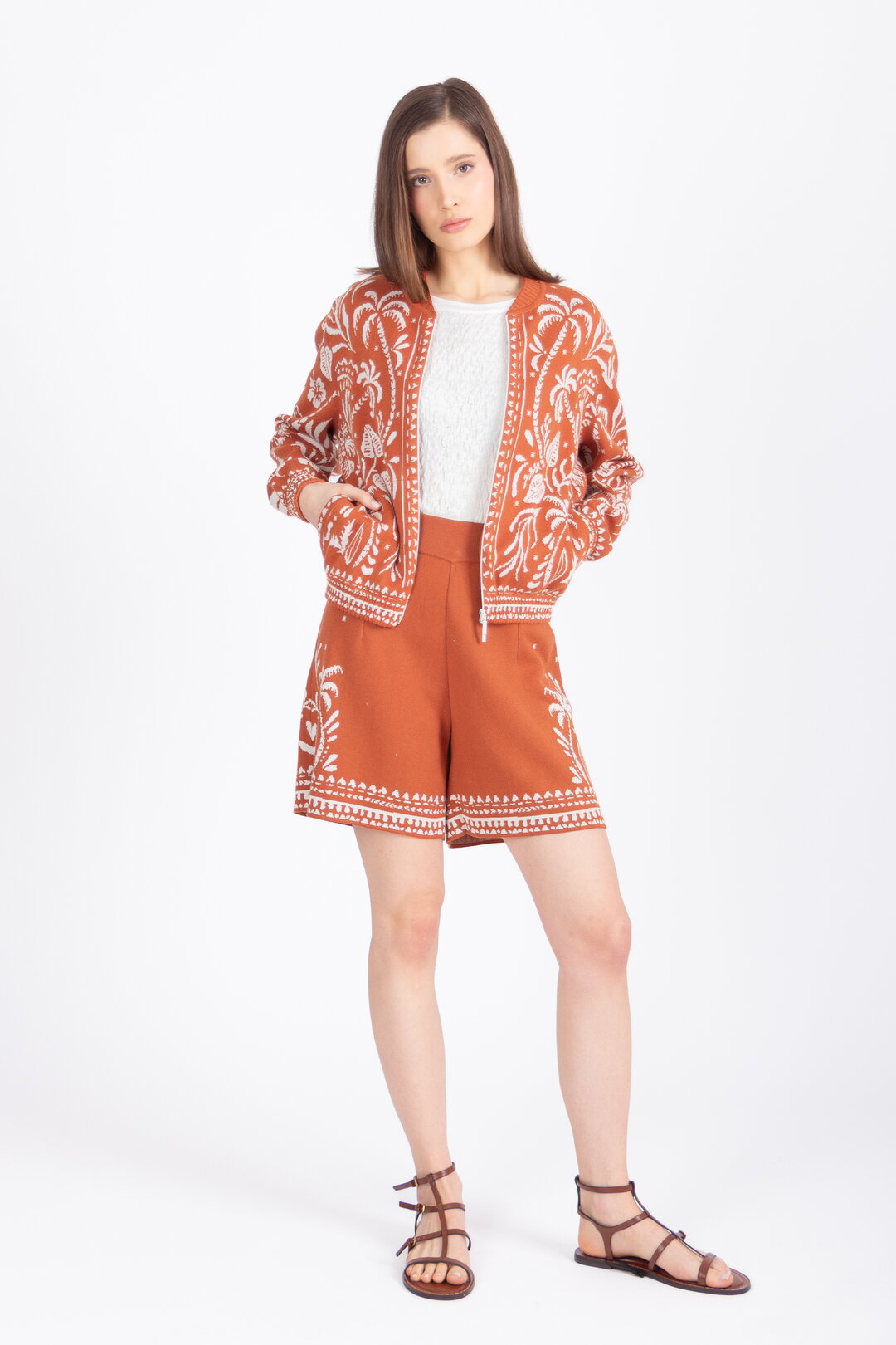 Žakardna Bomber Jakna, Urban Botanik Motiv