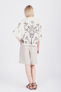 Jacket with Embroidery, Urban Botanic Pattern