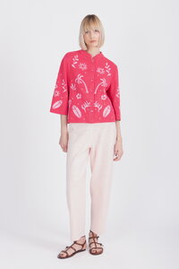 Jacket with Embroidery, Urban Botanic Pattern