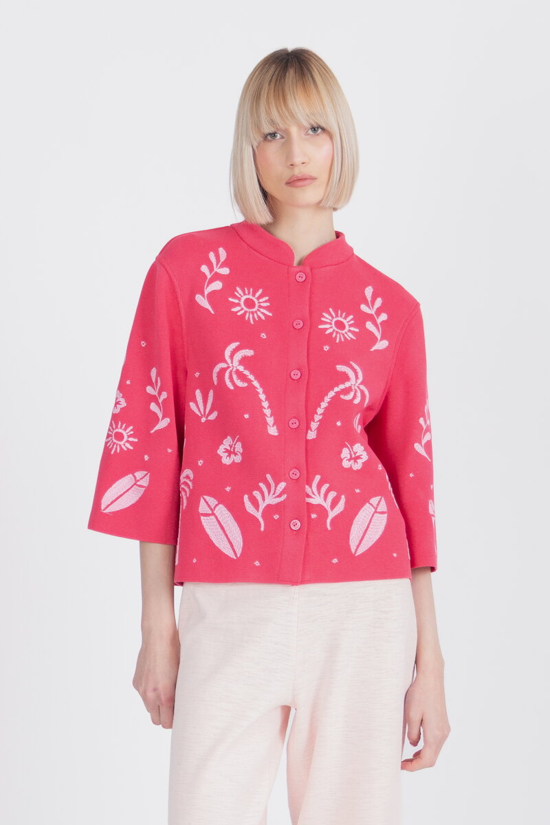 Jacke mit Stickerei, Urban Botanic Motiv