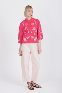 Jacket with Embroidery, Urban Botanic Pattern