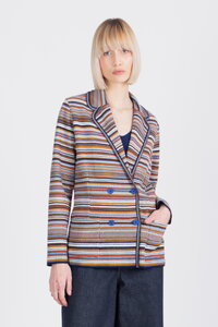 Jacquard Jacket, Stripe Pattern