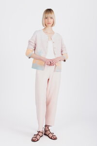 Jacquard Cardigan, Urban Sun Pattern