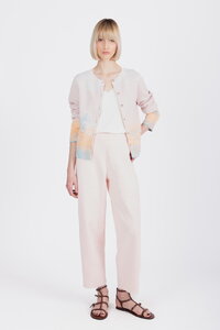 Jacquard Cardigan, Urban Sun Pattern