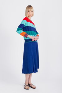 Jacquard Cardigan, Stripe Pattern