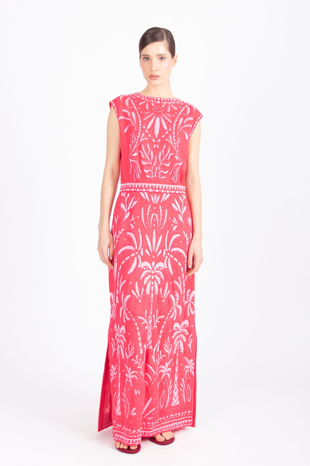 Jacquard Dress, Urban Botanic Pattern