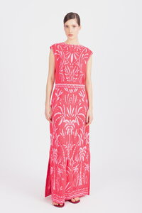 Jacquard Dress, Urban Botanic Pattern