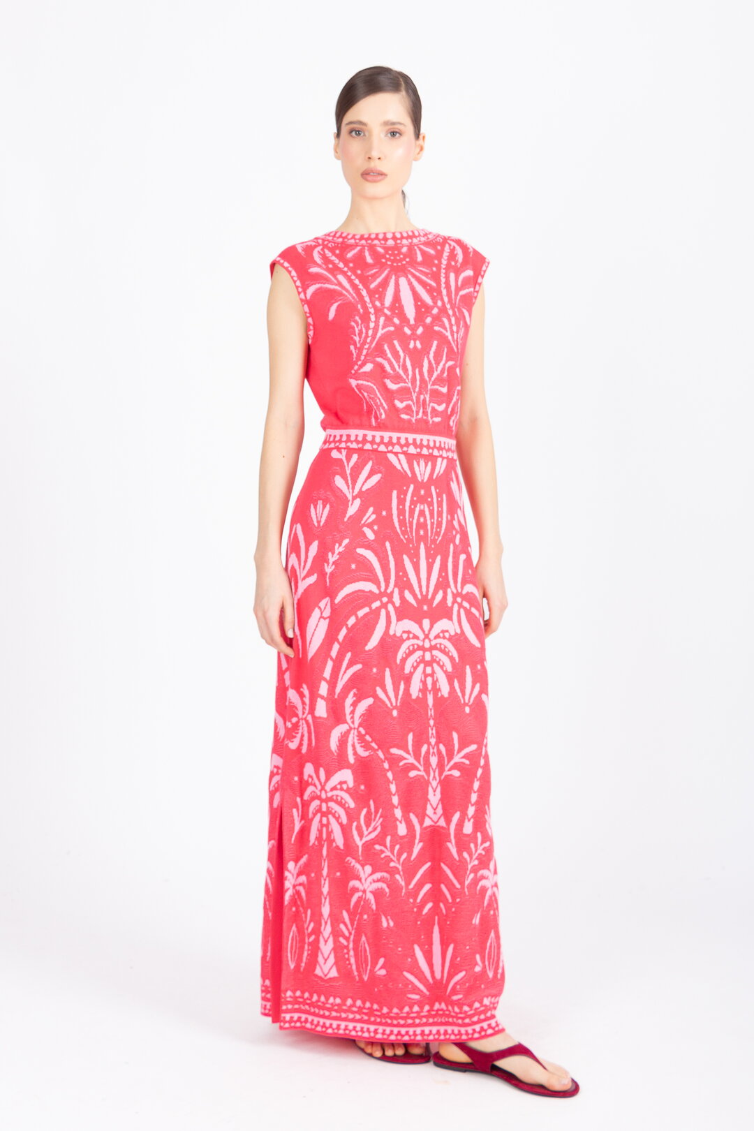 Jacquard Dress, Urban Botanic Pattern