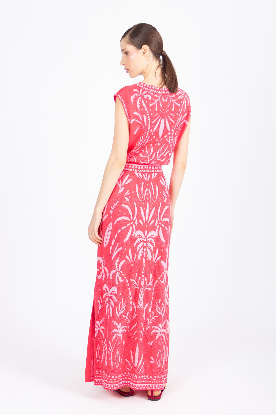 Jacquard Dress, Urban Botanic Pattern