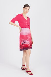Jacquard Skirt, Urban Sun Pattern