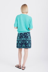 Žakardna Suknja na Preklop, Urban Botanik Motiv