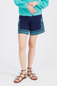 Jacquard-Shorts, Urban Botanic Motiv