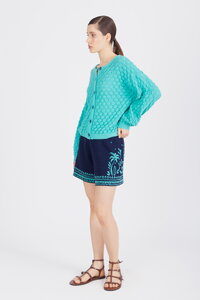 Jacquard-Shorts, Urban Botanic Motiv