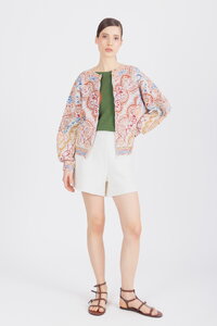 Batwing Sleeves Jacket, Ornament Pattern