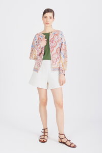 Batwing Sleeves Jacket, Ornament Pattern