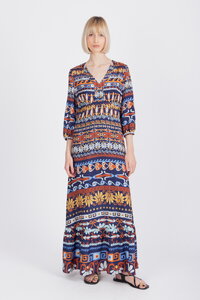 Long Dress, Mediterranean Pattern