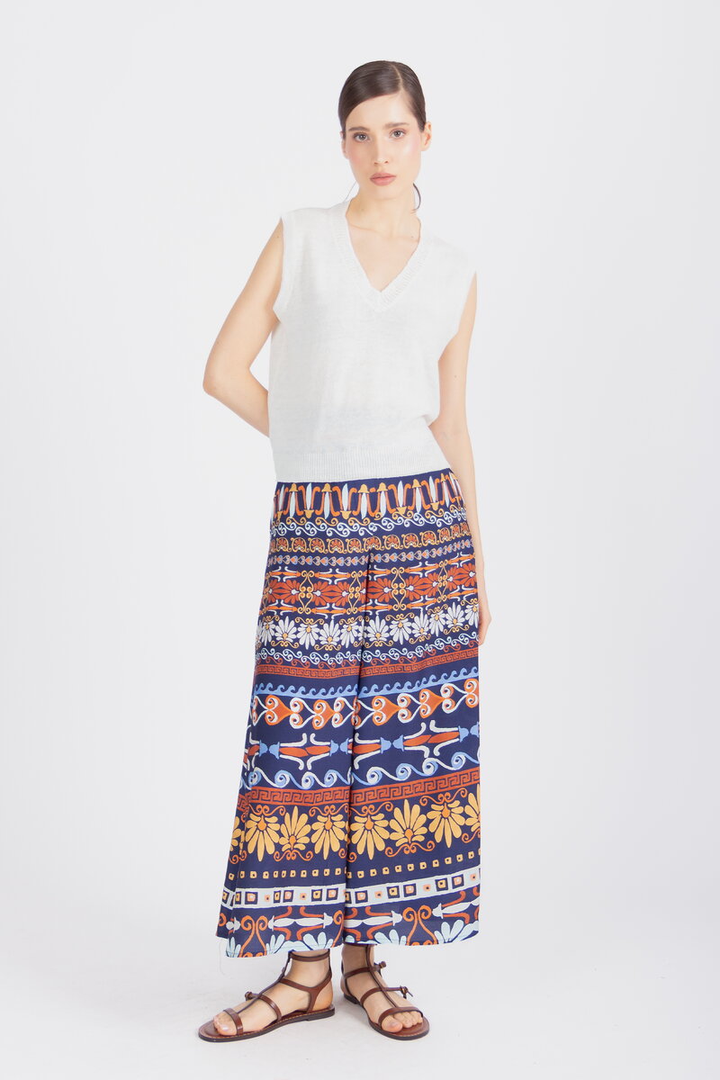 Printed Pants, Mediterranean Pattern