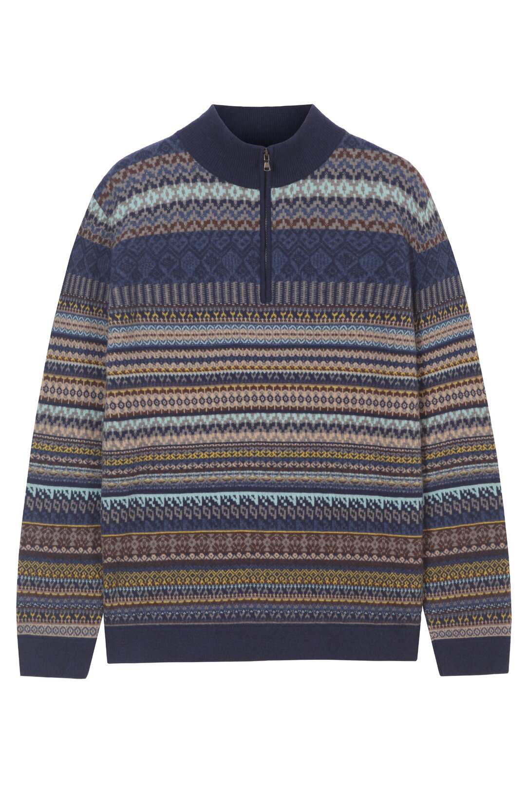 Fair Isle Muški Zip-Up Džemper